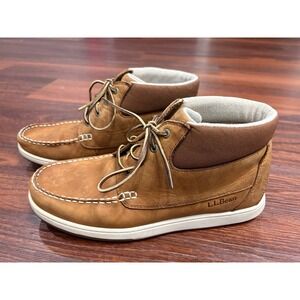 LL Bean Signature Boots Mens Size 12 M Brown Leather Chukka Style 290551